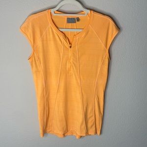 Athleta SPF cap sleeve top with zipper. Size M